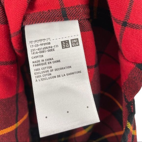 𝅺JW Anderson x Uniqlo Red Plaid Tunic Shirt Size XS - Picture 6 of 7